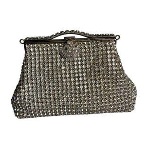 Vintage 1950s Handmade in the Crown Colony of Hong Kong Rhinestone Purse